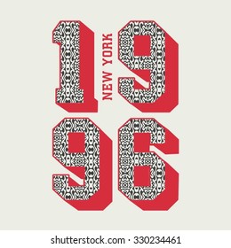 Athletic sport typography, t-shirt graphics, vectors