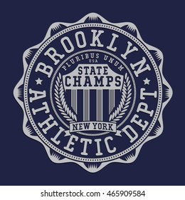 Athletic sport typography, t-shirt graphics, vectors