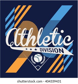 Athletic sport varsity typography, t-shirt graphics, vectors