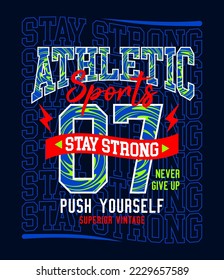 Athletic sports 07 typography design vector illustration