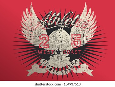 Athletic sports league with eagle