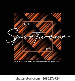 athletic sportwear clothing typhography vintage fashion