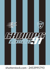 Athletic tipografía deportiva fútbol club champion league texto eslogan impreso para camiseta gráfica - Vector