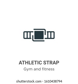 Athletic strap glyph icon vector on white background. Flat vector athletic strap icon symbol sign from modern gym and fitness collection for mobile concept and web apps design.