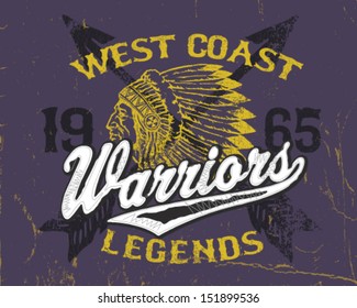 Athletic Style Warriors Apparel Design