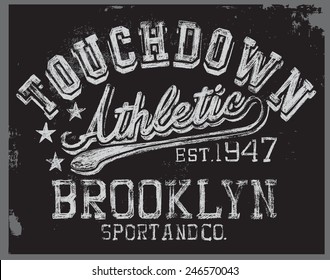 athletic tee graphic