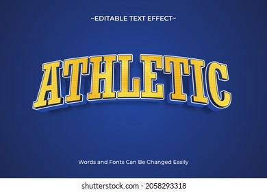 Athletic text effect, editable Sport text style compatible for sport team or community