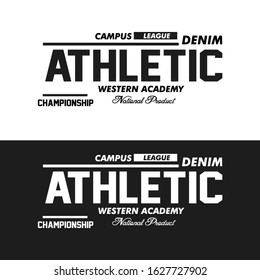 Athletic t-shirt and apparel designs. Vector print, typography, poster, emblem.varsity