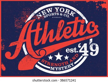 athletic t-shirt graphic