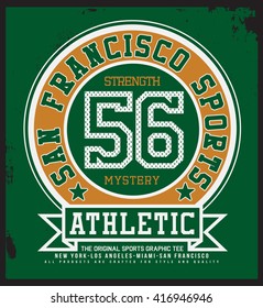 athletic t-shirt graphic