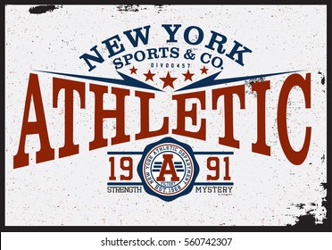 athletic t-shirt graphic