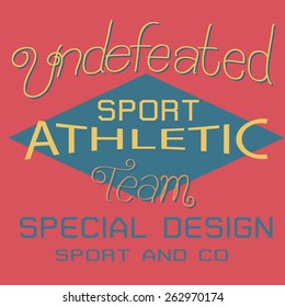 athletic typographic for t-shirt,vector illustration