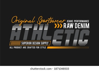 Athletic typography, t-shirt graphics, vectors