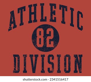 Athletic Vintage college varsity Brooklyn state slogan print with emblem illustration for graphic tee t shirt or sweatshirt - Vector	