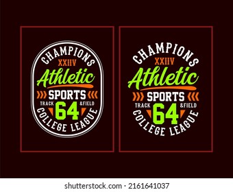Athletic vintage graphic typography design for t-shirt