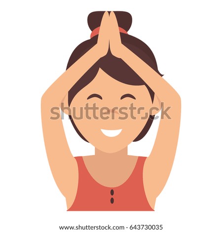 Athletic woman exercising character