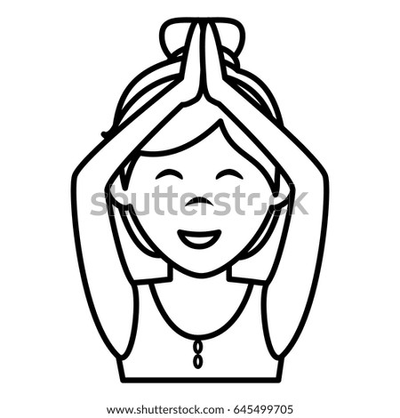 Athletic woman exercising character
