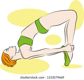 Athletic woman, modern dancer