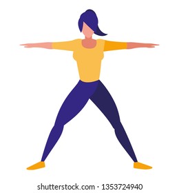 athletic woman practicing exercises