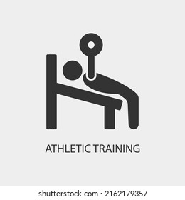 Athletic_training vector icon illustration sign