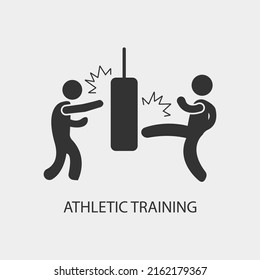 Athletic_training vector icon illustration sign