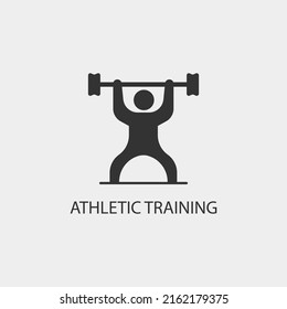 Athletic_training vector icon illustration sign