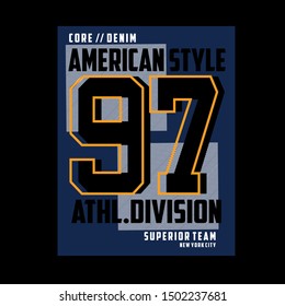 athletic,american style,tee,element,graphic t shirt for print vector illustration design