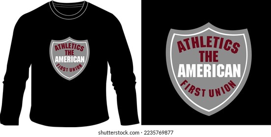 athletics the amrican t shirt graphic design vector illustration digital file