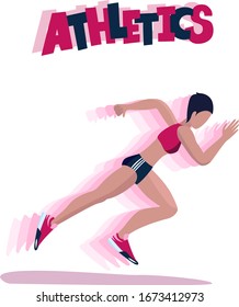 Athletics and artistic gymnastics, sport girl, competiton