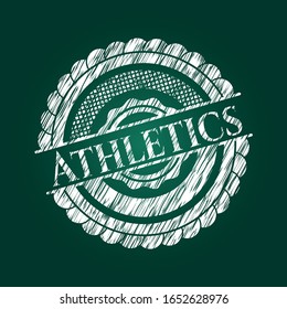 Athletics chalk emblem. Vector Illustration. Detailed.