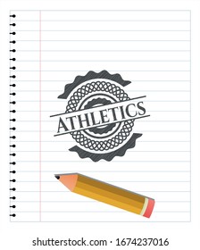 Athletics draw (pencil strokes). Vector Illustration. Detailed.