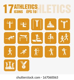 Athletics Icons Vector.