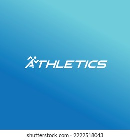 Athletics Logo. The letter "A" is creatively designed to resemble a person running, with the left leg forming the diagonal line of the "A" and the right leg extending outward.