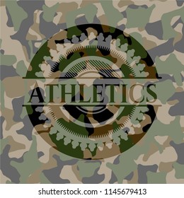 Athletics on camouflaged pattern