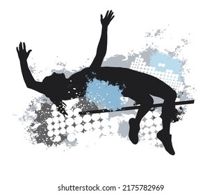 Athletics sport graphic with dynamic background.