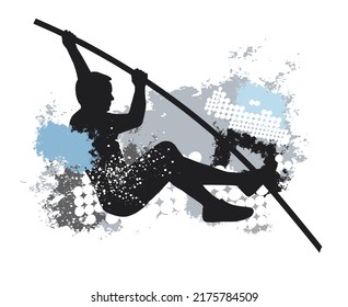 Athletics sport graphic with dynamic background.