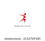 Athletics Vector Logo Illustration. Human running vector logo character. It is an excellent logo. Ideal for any activity which uses human interaction.