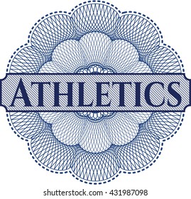 Athletics written inside rosette