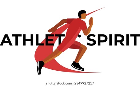 AthleticSpirit Runner Athlete Character in vector art