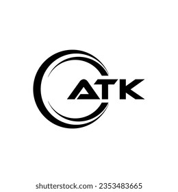 ATK Logo Design, Inspiration für eine einzigartige Identität. Modernes Eleganz und kreatives Design. Markieren Sie Ihren Erfolg mit dem Markieren dieses Logos.