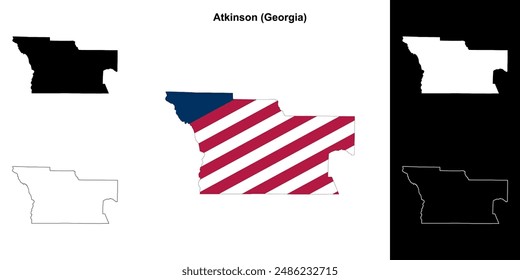 Mapa del condado de Atkinson (Georgia)