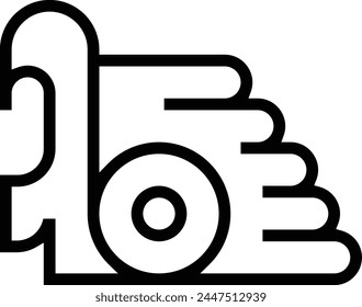atl icon. Thin linear style design isolated on white background