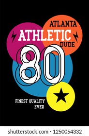 atlanta athletic dude,t-shirt design
