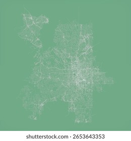 Atlanta City in Georgia United Stated street road map,vector outline illustration image