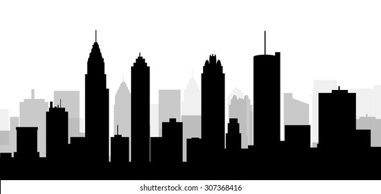 713 Silhouette atlanta skyline Images, Stock Photos & Vectors ...