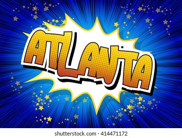 Atlanta - Comic book style word