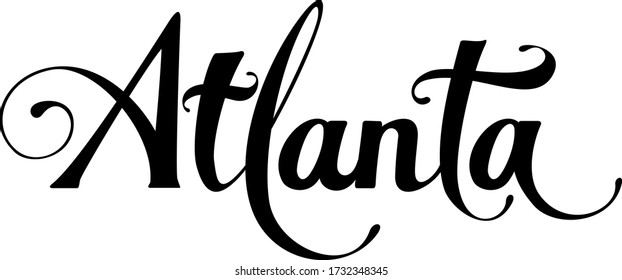 Atlanta - custom calligraphy text