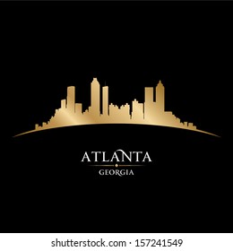 Atlanta Georgia City Skyline Silhouette. Vector Illustration