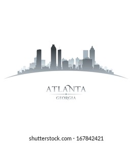 Atlanta Georgia City Skyline Silhouette. Vector Illustration