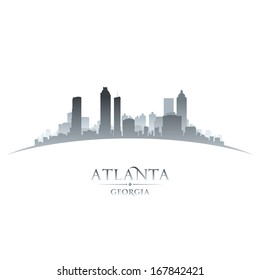 Atlanta Georgia city skyline silhouette. Vector illustration